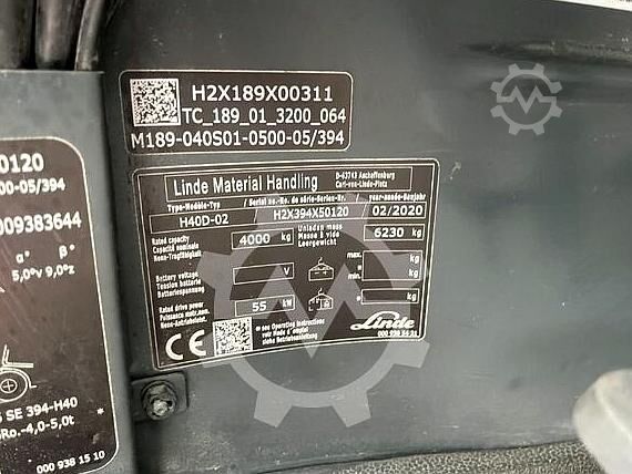 περονοφόρο ανυψωτικό πετρελαίου Linde H40D-02