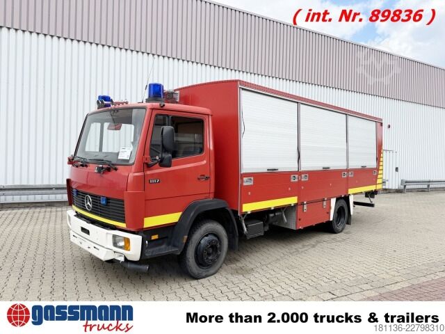 Ciężarówka z płaską platformą Mercedes-Benz LK 1117 4x2, 2x AHK, Export Gerätewagen,