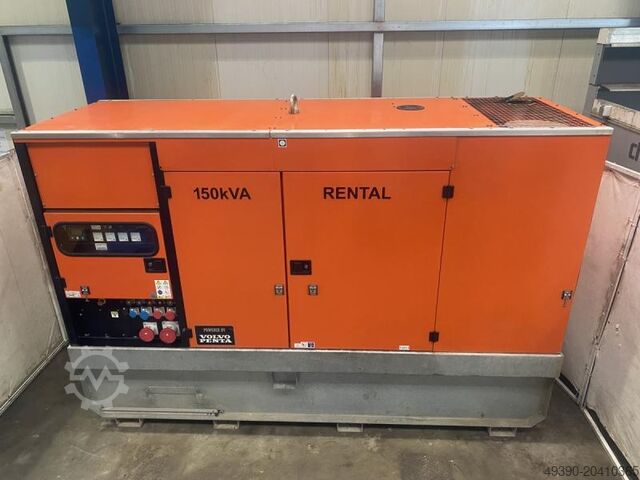 Diesel generator set, power generator, emergency generator – injection nozzles missing, alternator EUROPOWER + VOLVO PENTA EPUS 150 TDE-3A