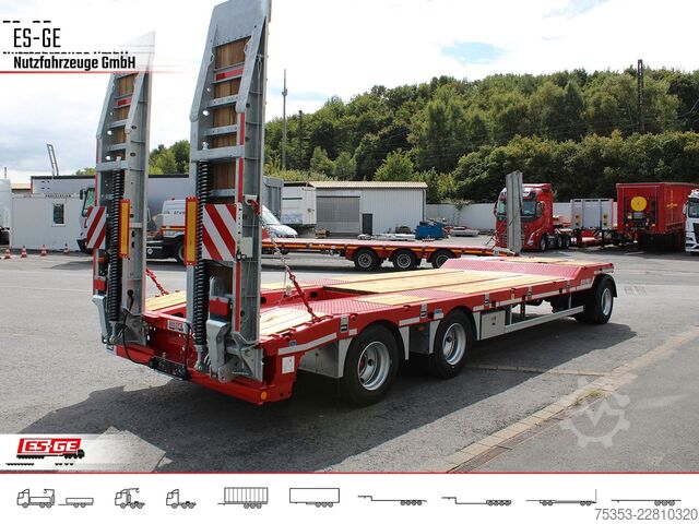 Lavtloader trailer SCHWARZMÜLLER Tiefladeanhänger mit 1tlg. Stahl-Rampen