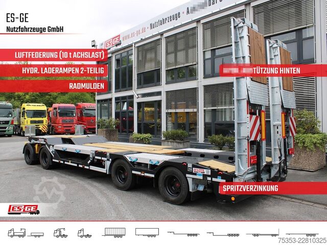 Lavtloader trailer SCHWARZMÜLLER Tiefladeanhänger mit 2tlg. Stahl-Rampen