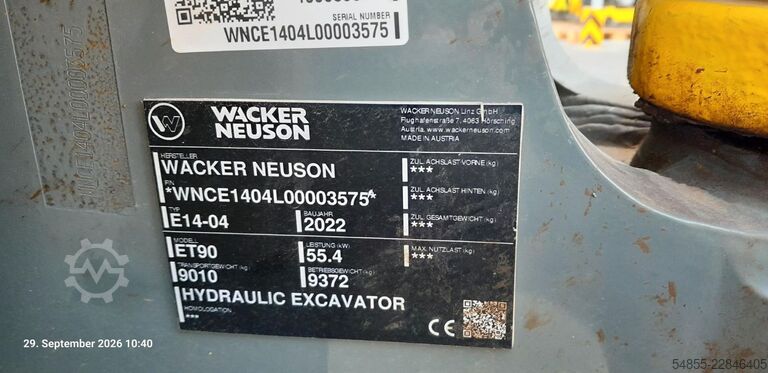 Minigrävare Wacker Neuson ET90