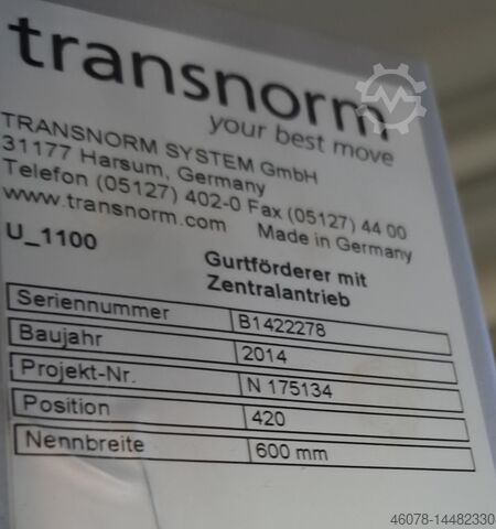 Transportband Transportband GF Transnorm 1200-700-600