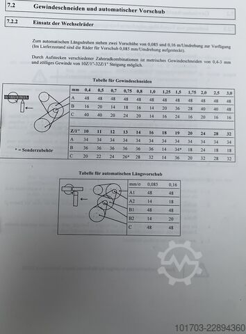 Παράλληλος τόρνος Wabeco D6000E
