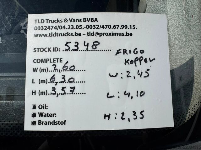 Gekoeld/bevroren transport Iveco Eurocargo **75E18-EURO5-BELGIAN TRUCK**