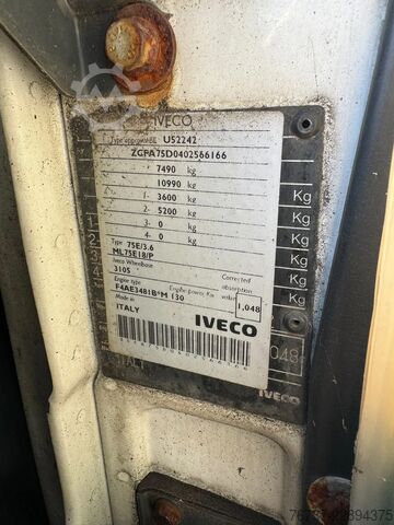 Gekoeld/bevroren transport Iveco Eurocargo **75E18-EURO5-BELGIAN TRUCK**