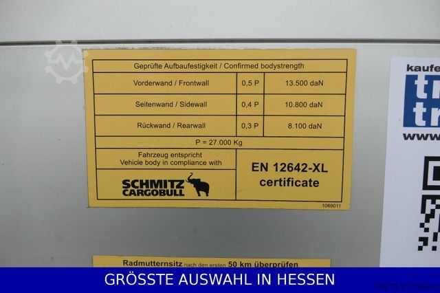 Auflieger mit Pritsche & Plane SCHMITZ CARGOBULL Mega Varios 3,05m Innen neue Plane ¤395.-mt