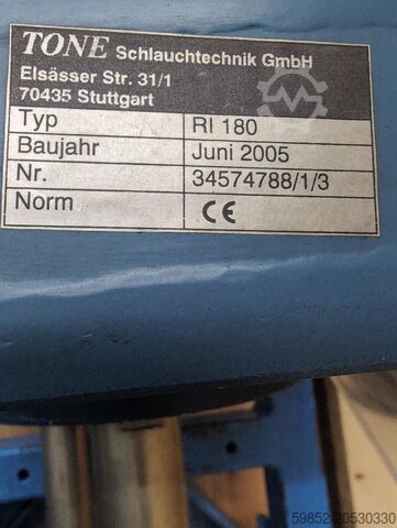 Hose peeling machine Tone Schlauchtechnik RI 180