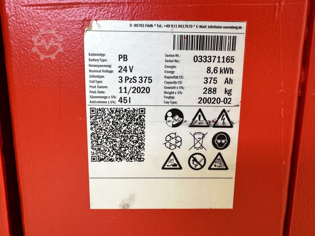 2020 S + UVV 09/2027 607 timer Linde D12AP