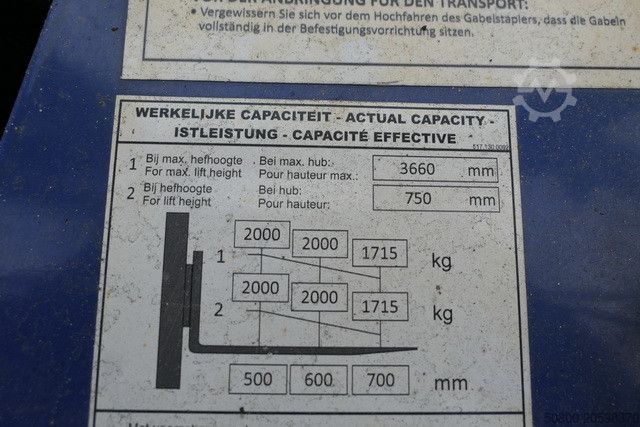 Viljuškar sa prednjim utovarivačem MOFFETT M4 20.4, 890 Std., 2.0to. Traglast, 4x am Lager