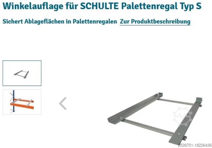 Hoogbouwmagazijn Regalauflagen Tiefenwinkelrahmen Palettenregal  TYP S