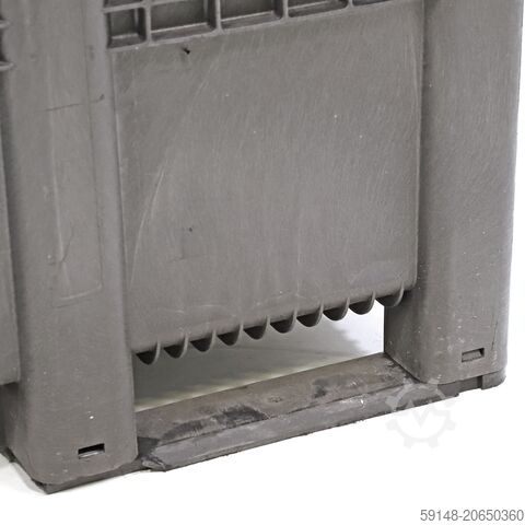 Gebruikte Palletbox alle wanden gesloten  - L:1300 x B:1150 x H:1250mm - Zwart - 1400ltr Kruizinga 78-PB3RR-T-GB