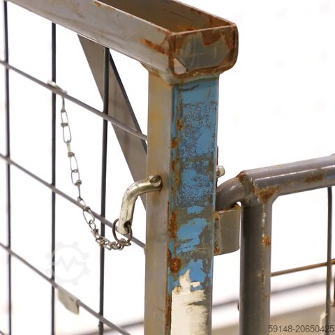 Caisse grillagée d'occasion, empilable et repliable, 4 parois, L : 2100, l : 1200, H : 980 (mm). Kruizinga 98-7589GB