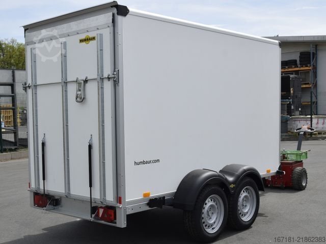 Dobozos pótkocsi HUMBAUR Koffer HK 253015-18P mit Überfahrwand