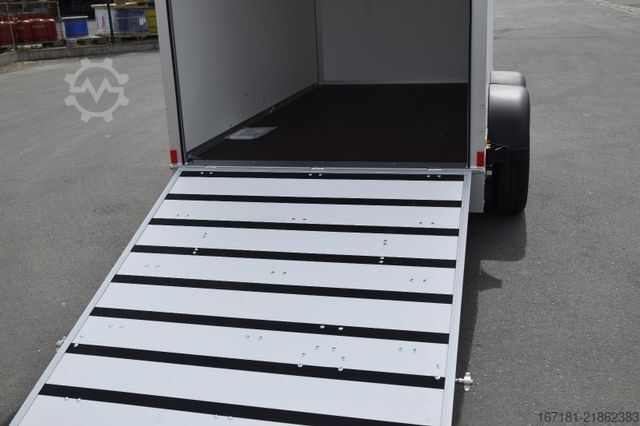 Dobozos pótkocsi HUMBAUR Koffer HK 253015-18P mit Überfahrwand