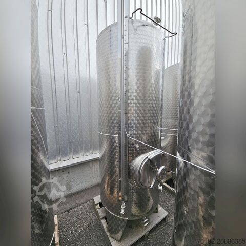 Fabriksny 1000 liters gærings-/lagertank i V2A rustfrit stål  K0180