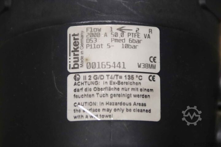Pneumatisch hoekzittingventiel bürkert** 2000 A 50,0  DN50 PN16