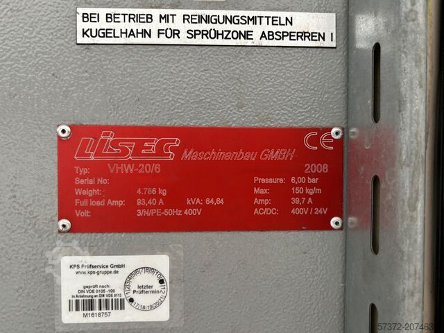 Glass Washing Machine LiSEC VHW-20/6