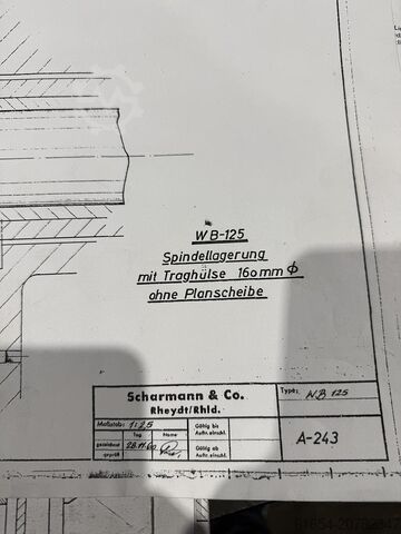 Gebrauchtes horizontales Bodenbohrwerk, Hersteller SCHARMANN, Modell WB 125 SCHARMANN WB 125