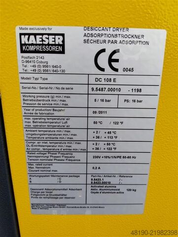 Adsorpční sušič stlačeného vzduchu Kaeser DC108E