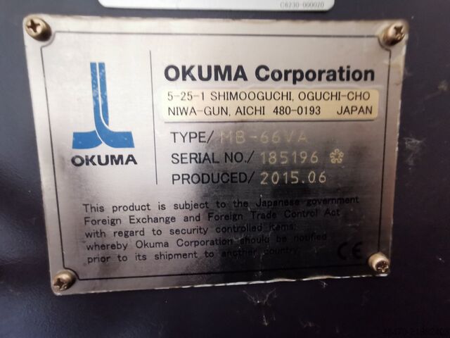 Vertikální obráběcí centrum Okuma MB-66VA/B