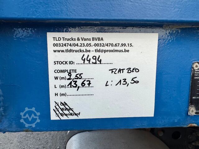 Platform aanhanger Renders **CRANE PALFINGER PK4500A-STEERING AXXLE**