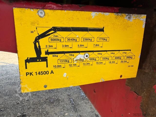 Platform aanhanger Renders **CRANE PALFINGER PK4500A-STEERING AXXLE**