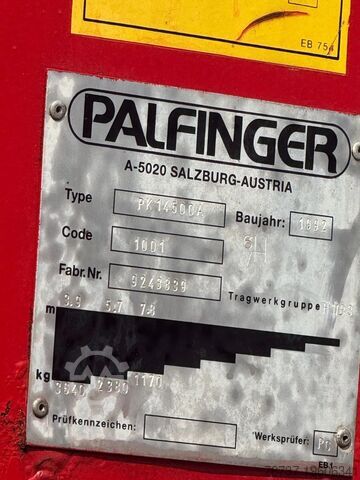Platform aanhanger Renders **CRANE PALFINGER PK4500A-STEERING AXXLE**