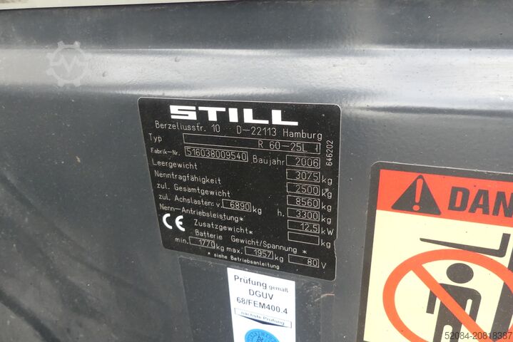 STILL R 60-25i elektromos targoncá STILL R 60-25i