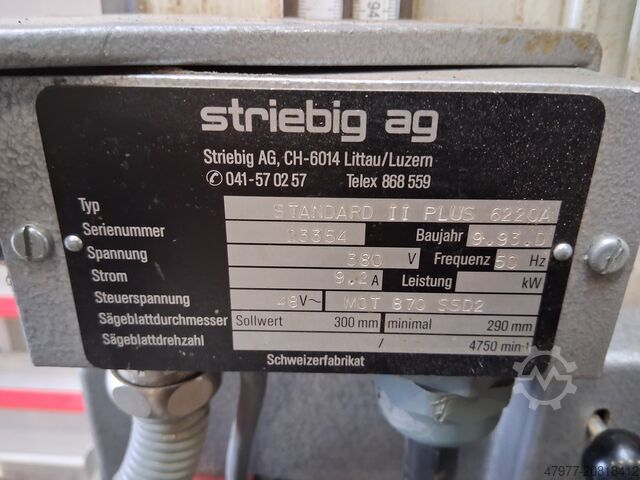 Függőleges lapszabász gép Striebig Standard 2 6220 A