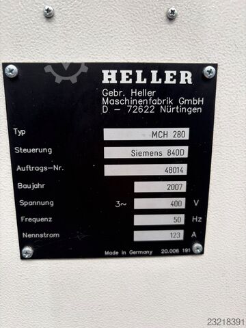 Horizontal-Bearbeitungszentrum Heller MCH 280