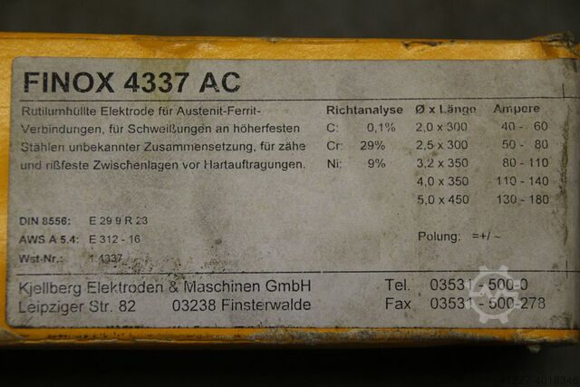 Stokelektroden laselektroden 4,0 x 350 Kjellberg FINOX 4337 AC