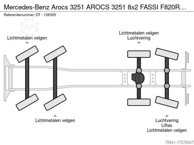 Kranbil Mercedes-Benz Arocs 3251 AROCS 3251 8x2 FASSI F820RA.2.28