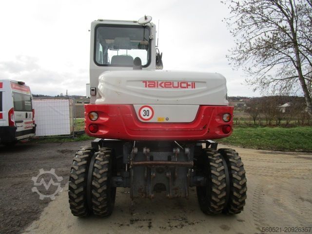 Kolový bagr Takeuchi TB 295W - POWERTILT + Schnellw + 3 Löffel