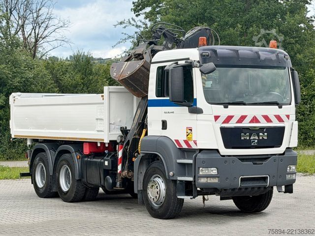 Żuraw samochodowy MAN TGS 26.440*KIPPER 5,20 m + LHO L140NZ * 6x4 *TOP