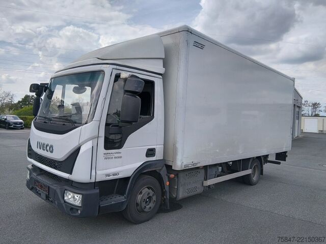 Autocamion cu caroserie tip cutie Iveco EuroCargo ML 75 E 19/P LBW Türe im Koffe