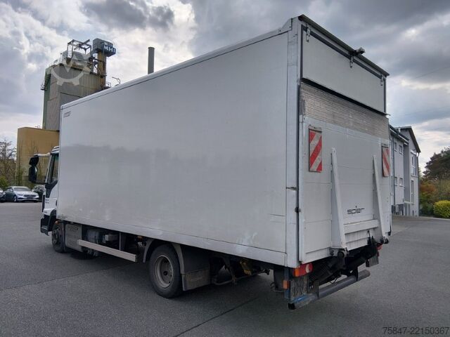 Autocamion cu caroserie tip cutie Iveco EuroCargo ML 75 E 19/P LBW Türe im Koffe