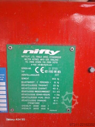 Piattaforma di lavoro telescopica articolata Niftylift HR21 HYBRID 4X4