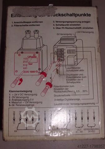 Pneumatische drukswitch Hydac EDS 1100-050-1-009