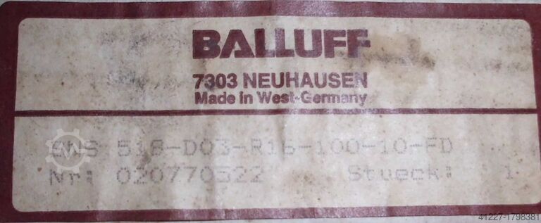 Eindaanslag-sensor voor reeks Balluff BNS 519-D03 R16-100-10-FD