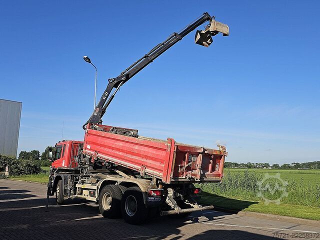 Volquete con grúa SCANIA P410 HIAB XS122