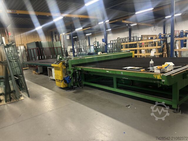 τραπέζι κοπής γυαλιού και τραπέζι τροφοδοσίας Bottero 734 AVL