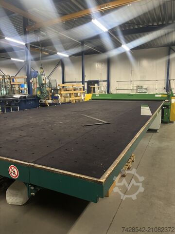 τραπέζι κοπής γυαλιού και τραπέζι τροφοδοσίας Bottero 734 AVL