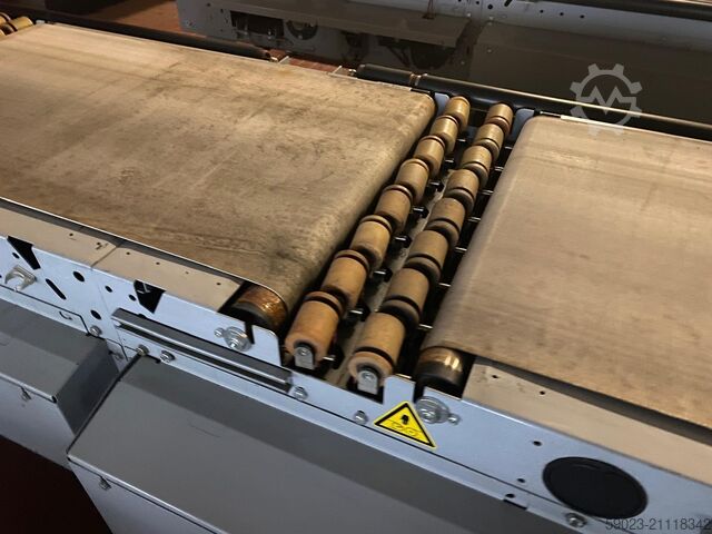 Transportband, 3-delige bandtransporteur van der Lande Pneumatic Energy