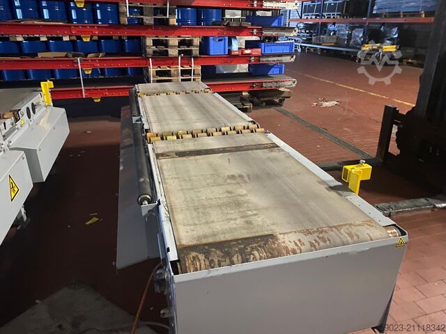 Transportband, 3-delige bandtransporteur van der Lande Pneumatic Energy