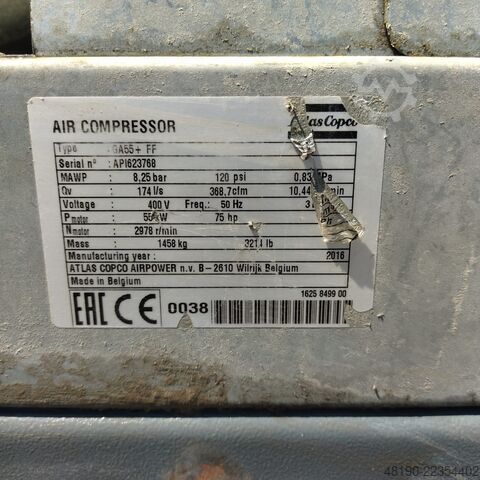 Sprężarka śrubowa Atlas Copco GA55 FF PLUS