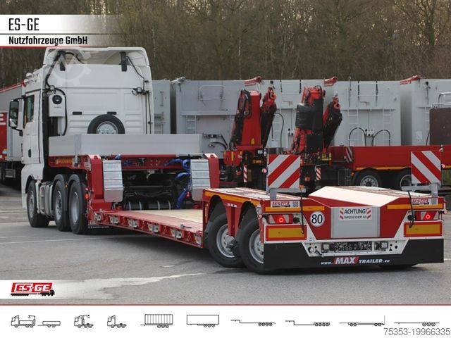 Dieplader oplegger FAYMONVILLE MAX Trailer MAX510 Tiefbett 2x12 t PA