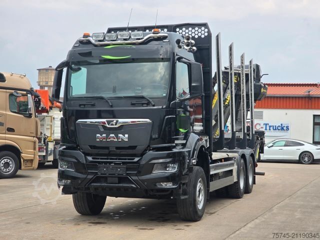Logging truck MAN TGS 33.520*TAJFUN HOLZLADEKRAN-FUNK*STAHLSCHEMEL