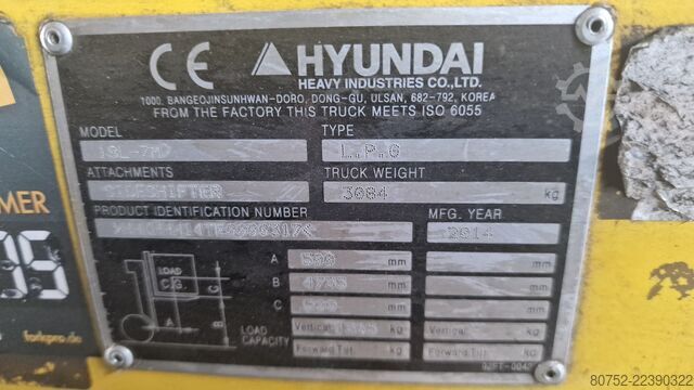 περονοφόρο ανυψωτικό Hyundai 18L-7M Gasstapler