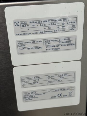 Electrolux kookketel met menginrichting Electrolux Variomix 200l